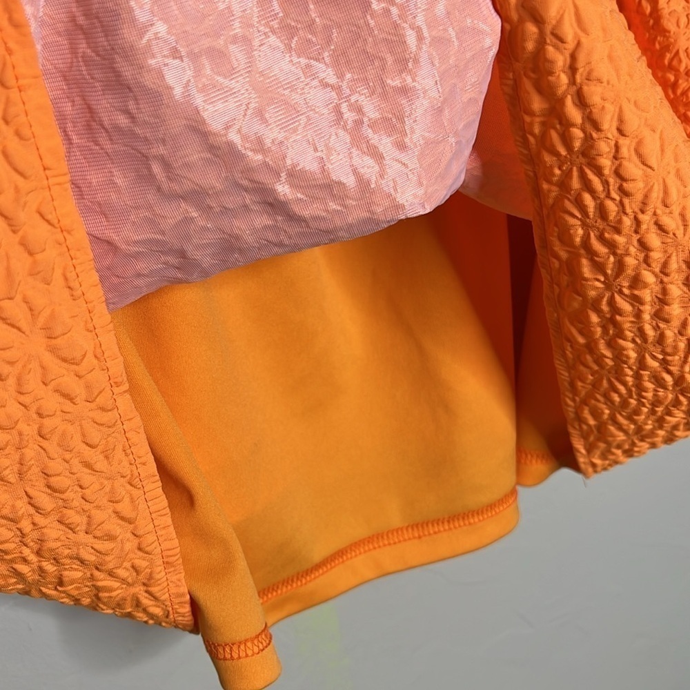 TCEC Neon Orange Crop Ruffle Top - Picture 6 of 7